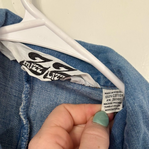 Zz Mizz Lizz Denim Jean jumpsuit vintage southwestern - Picture 14 of 14